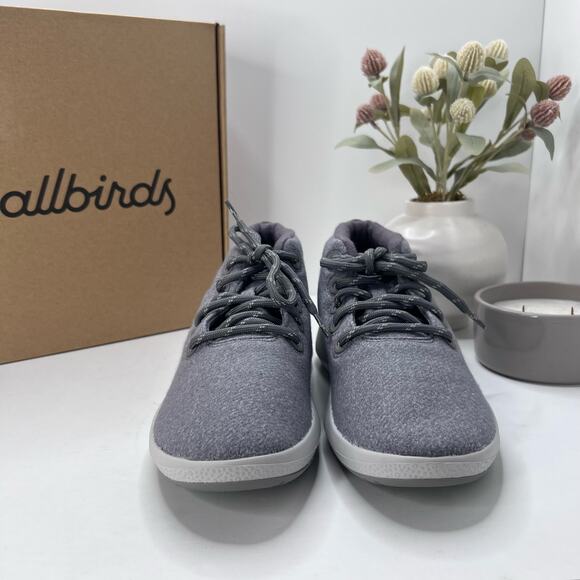 Allbirds Wool Runner-up Mizzles Water-Repellent Sneakers Medium Gray Women 9 NWB - Picture 2 of 10